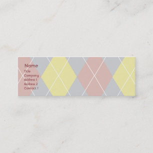 Argyle - Skinny Mini Business Card