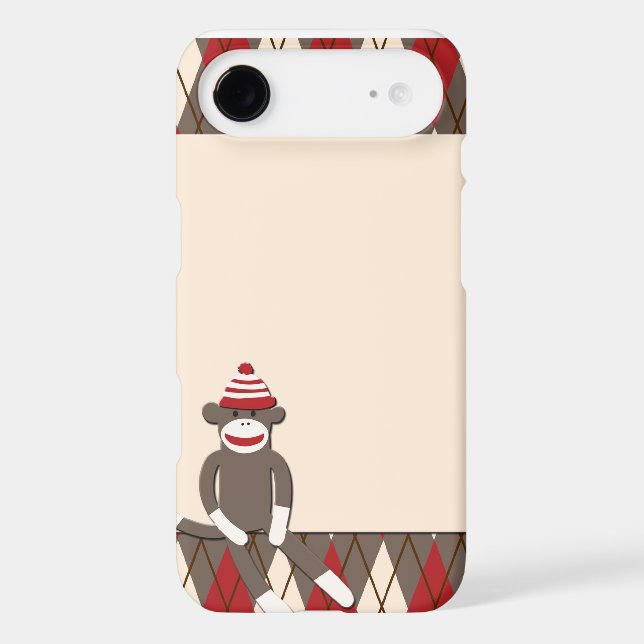 Argyle Sock Monkey iPhone 6 case (Back)