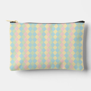 Argyle spring/Easter pastel colored pattern Accessory Pouch