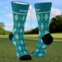 Argyle Teal Diamond Pattern - add name or text to