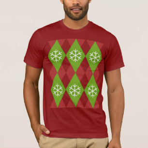 Argyle Ugly Christmas Sweater Pattern T-Shirt