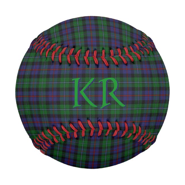 Argyll District Tartan with monogram / initials Baseball (Front)