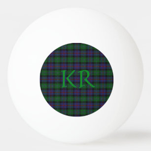 Argyll District Tartan with monogram / initials Ping Pong Ball