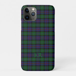 Argyll District Tartan with monogram / name Case-Mate iPhone Case