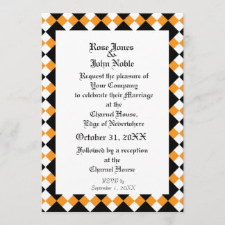 Argyll Ivory XI (Orange) Wedding Invitation