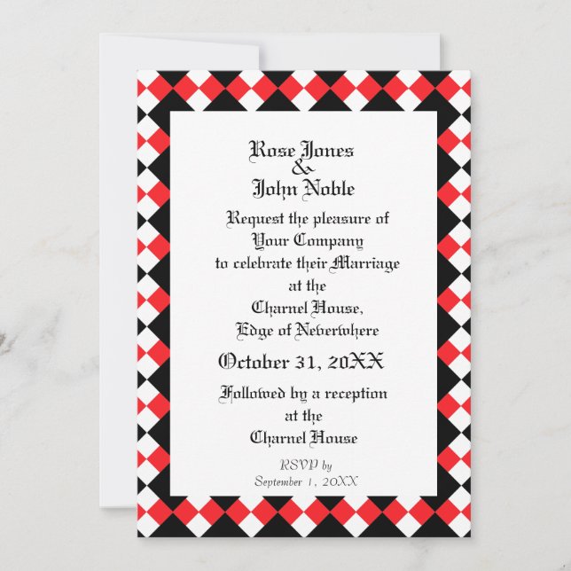 Argyll Ivory XI (Ruby) Wedding Invitation (Front)