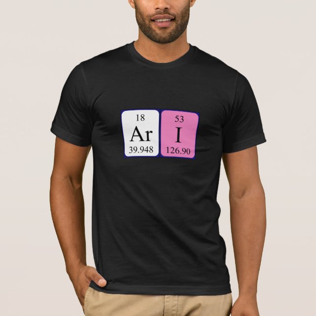 Ari periodic table name shirt (Front)
