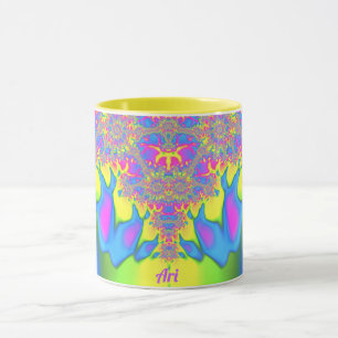 ARI ~ Zany 3D Fractal ~ Pretty Mulitcoloured Mug