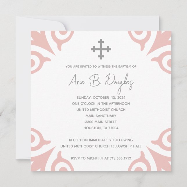 Aria Baptism Invitation (Front)