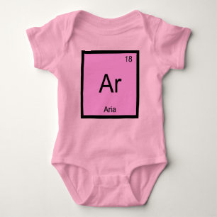 Aria Name Chemistry Element Periodic Table Baby Bodysuit