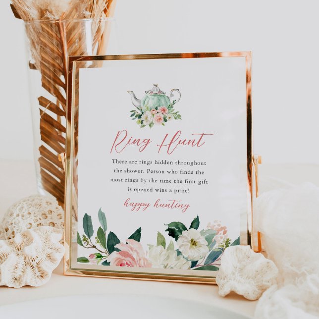 ARIA Tea Party Ring Hunt Bridal Shower Game Poster (Creator Uploaded)