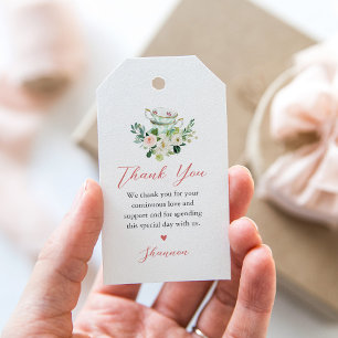 ARIA Tea Party Thank You Favour Tag