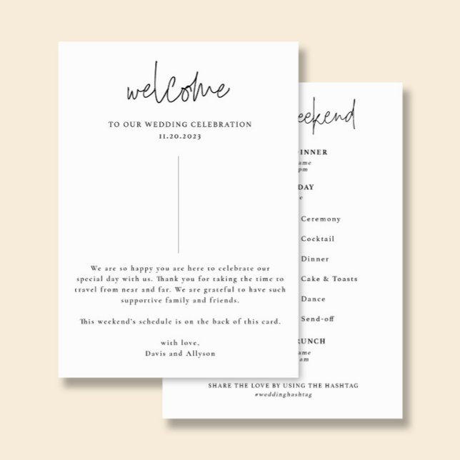 ARIA | Wedding Program Welcome Card (Creator Uploaded)