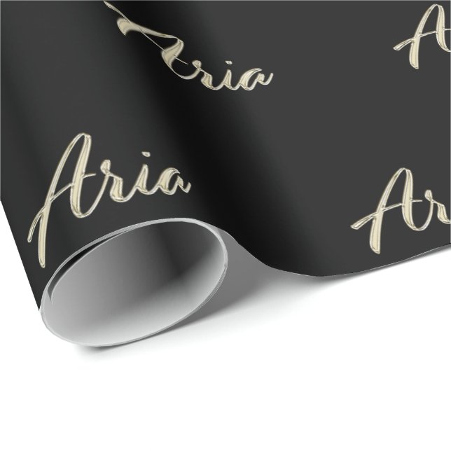 Aria white gold gift wrapping paper (Roll Corner)