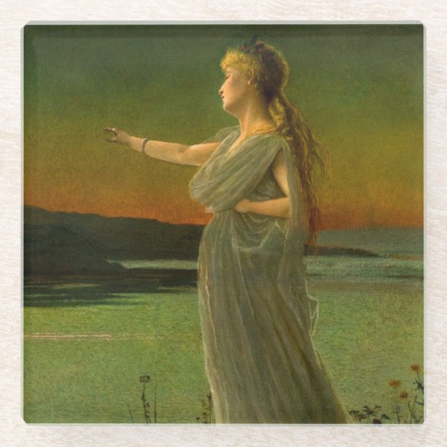 Ariadne at Naxos John Atkinson Grimshaw  Glass Coaster (Front)