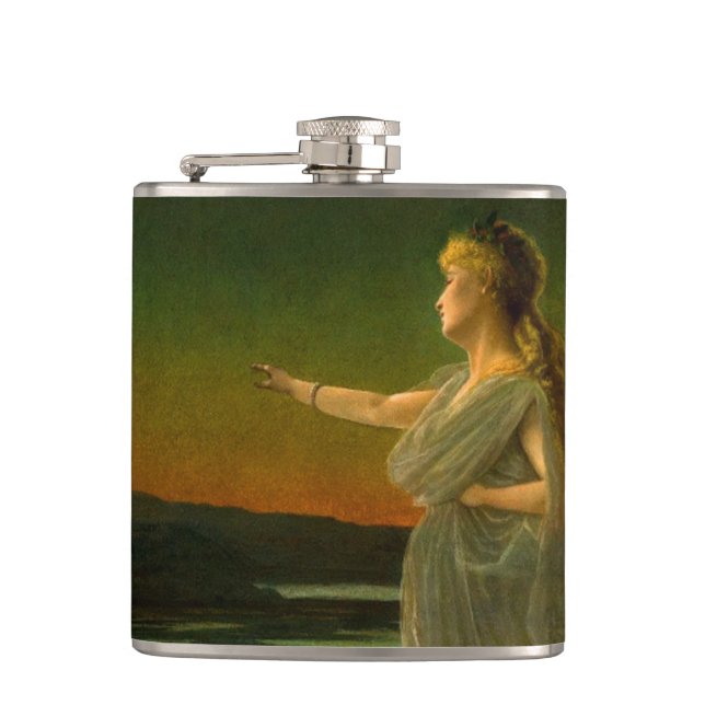 Ariadne at Naxos John Atkinson Grimshaw  Hip Flask (Front)