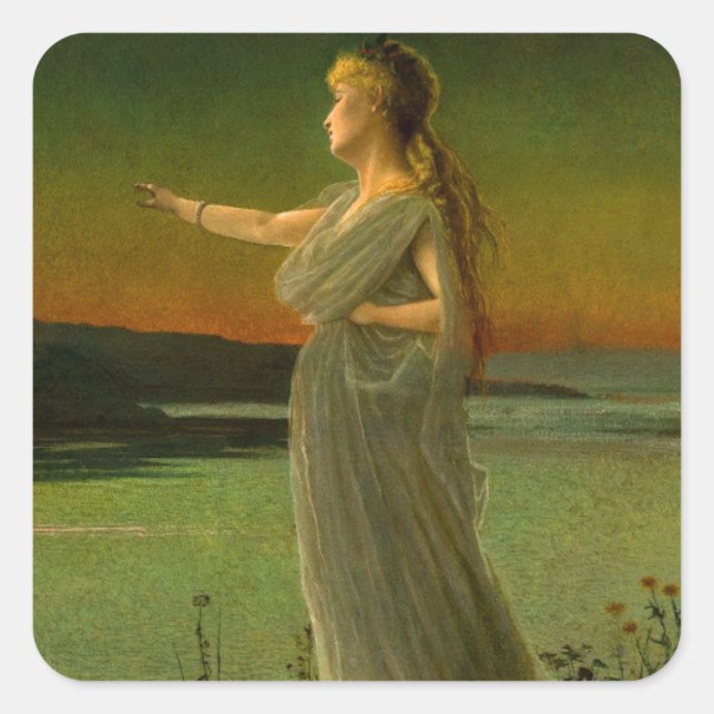 Ariadne at Naxos John Atkinson Grimshaw  Square Sticker (Front)