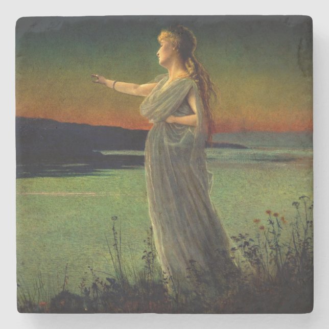 Ariadne at Naxos John Atkinson Grimshaw  Stone Coaster (Front)