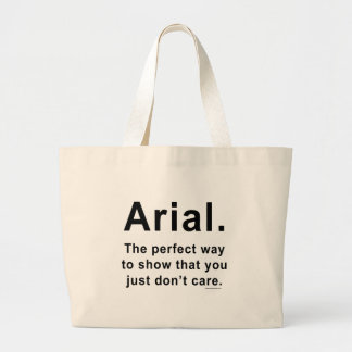 Arial Font Humour Mug Large Tote Bag
