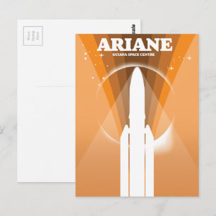 Ariane Guiana Space Centre space art Postcard