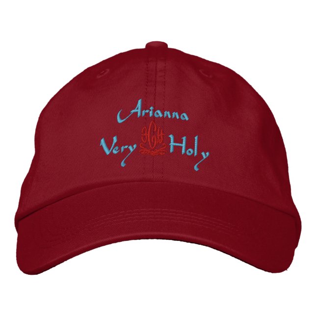 Arianna Name With Italian Meaning Green Embroidered Hat (Front)