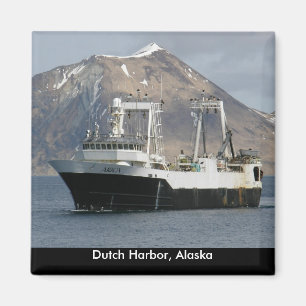 Arica, Fishing Trawler in Dutch Harbour, Alaska Magnet