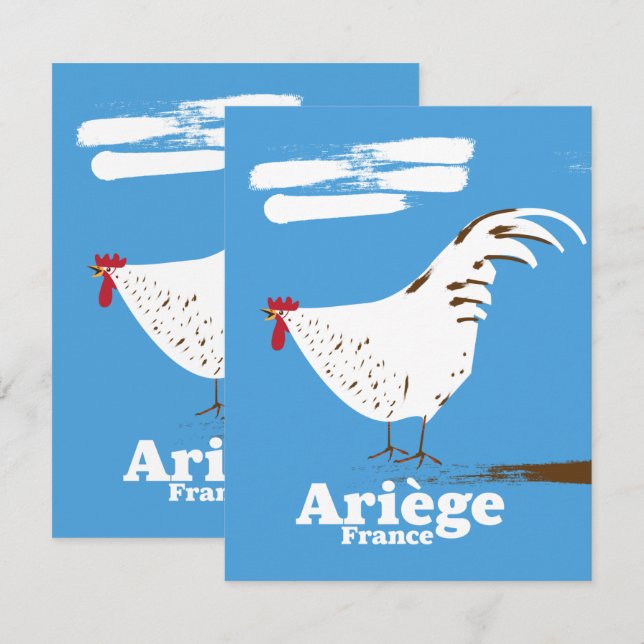 Ariège France travel poster. (Front/Back)