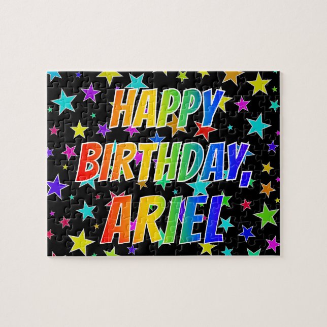 "ARIEL" First Name, Fun "HAPPY BIRTHDAY" Jigsaw Puzzle (Horizontal)