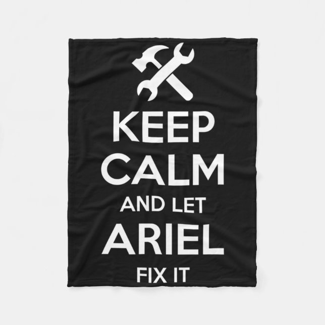 Ariel Fix Quote Funny Birthday Personalised Name G Fleece Blanket (Front)