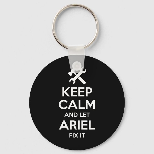 Ariel Fix Quote Funny Birthday Personalised Name G Key Ring (Front)