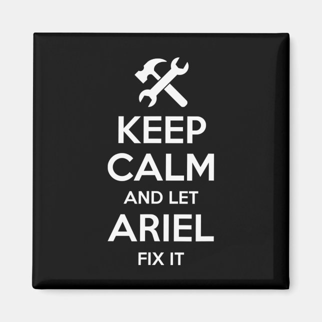 Ariel Fix Quote Funny Birthday Personalised Name G Magnet (Front)