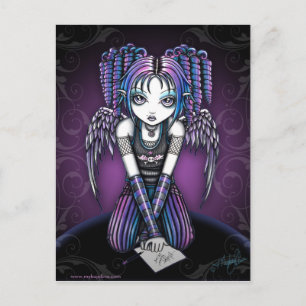 Ariel Gothic Knealing Fairy Postcard