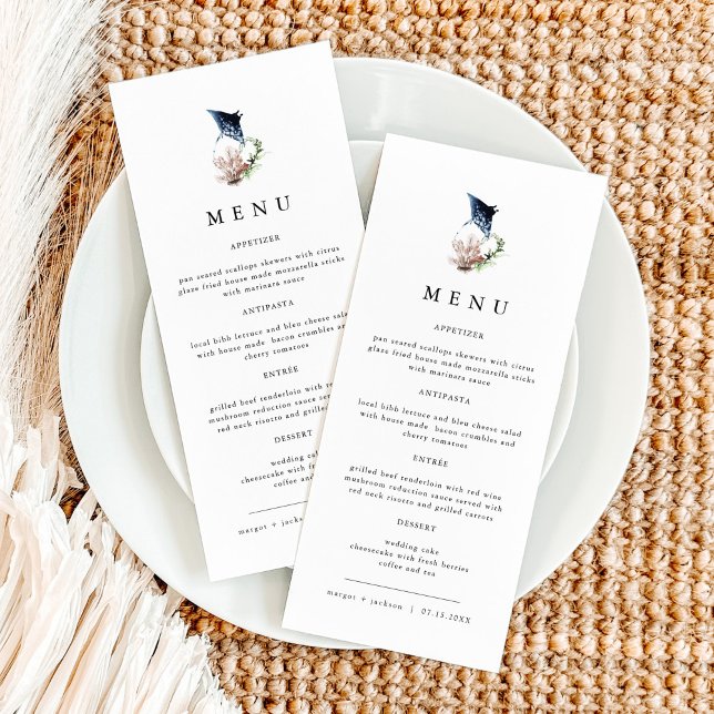 ARIEL Tropical Ocean Coral Manta Ray Beach Menu (Creator Uploaded)