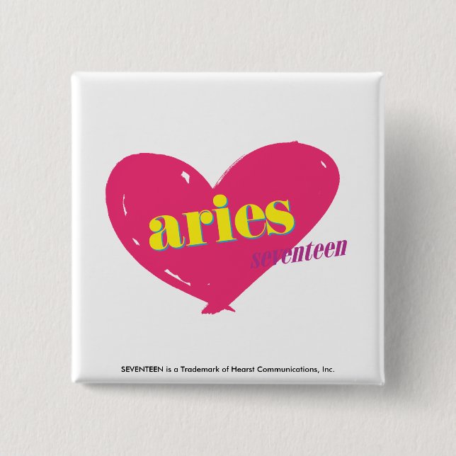 Aries 15 Cm Square Badge (Front)