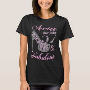 Aries 57 & Fabulously Sparkly High Heels 57th Happ T-Shirt