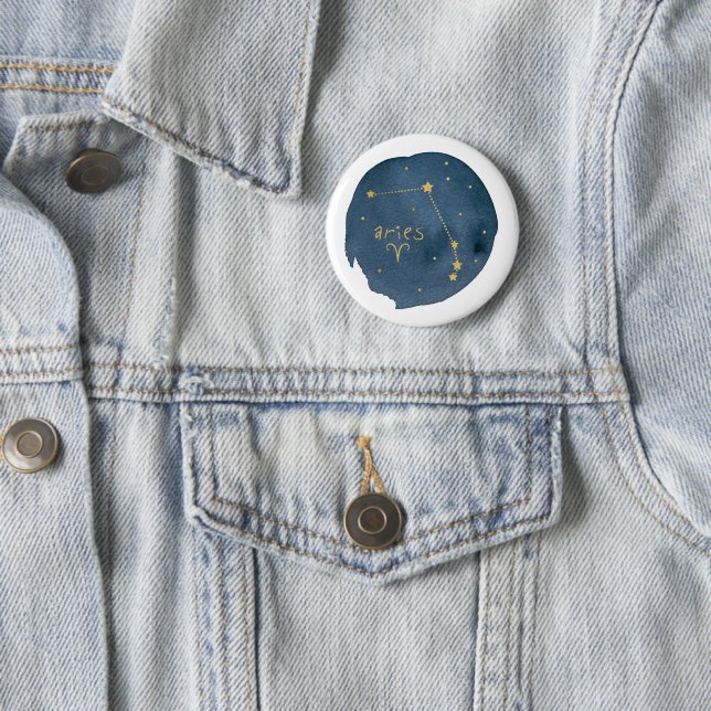 Aries 6 Cm Round Badge (In Situ)