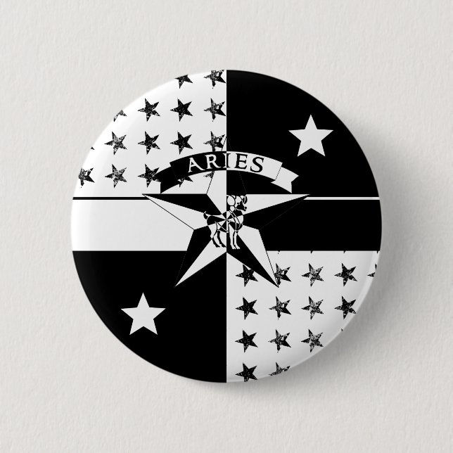 Aries 6 Cm Round Badge (Front)