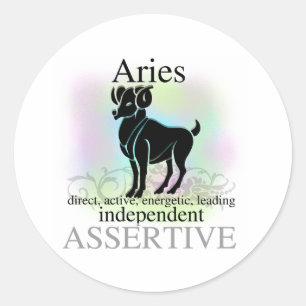 Aries About You Classic Round Sticker