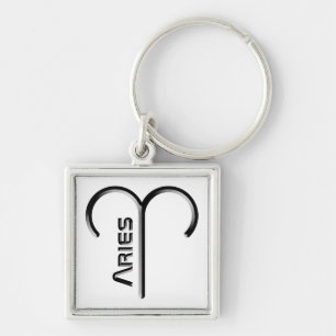 ARIES, Abstract Design of the Zodiac Sign, Key Ring