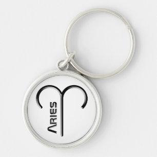 ARIES, Abstract Design of the Zodiac Sign, Key Ring