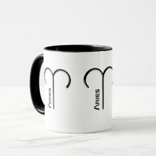 ARIES, Abstract Design of the Zodiac Sign, Mug