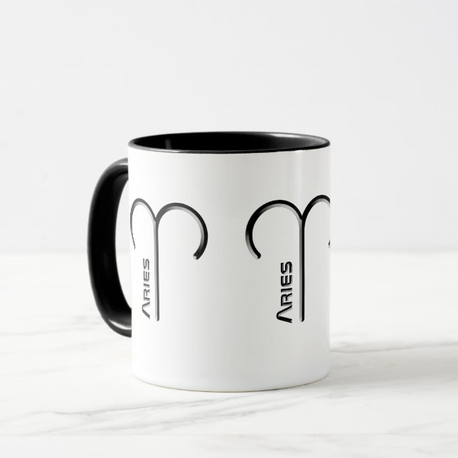 ARIES, Abstract Design of the Zodiac Sign,  Mug (Front Left)