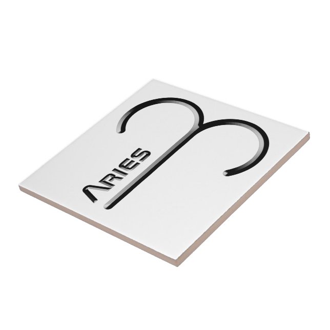 ARIES, Abstract Design of the Zodiac Sign,  Tile (Side)