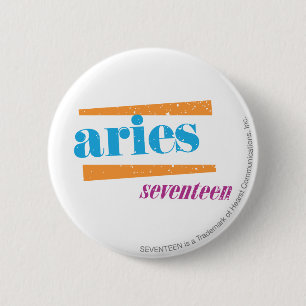 Aries Aqua 6 Cm Round Badge