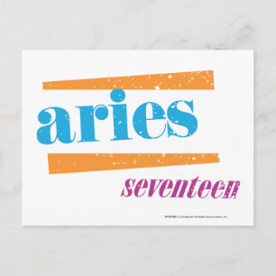 Aries Aqua Postcard