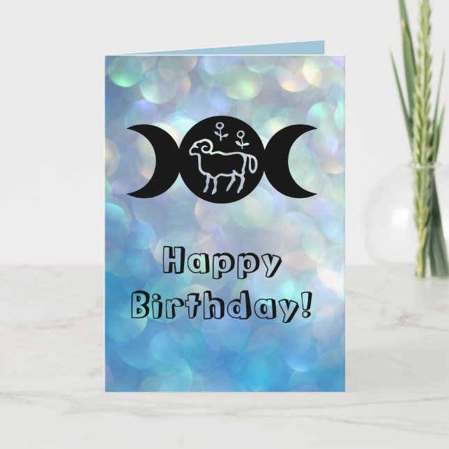 Aries astrology sun sign birthday card (Front)