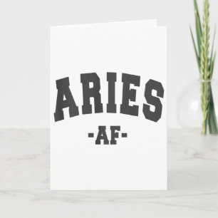 Aries Astrology Zodiac Sign Decorations Women Men Card