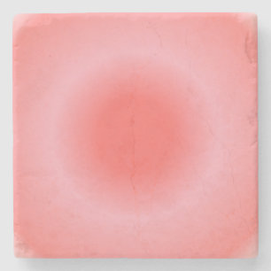 Aries Aura Gradient Zodiac, Red Pink Gradient Stone Coaster