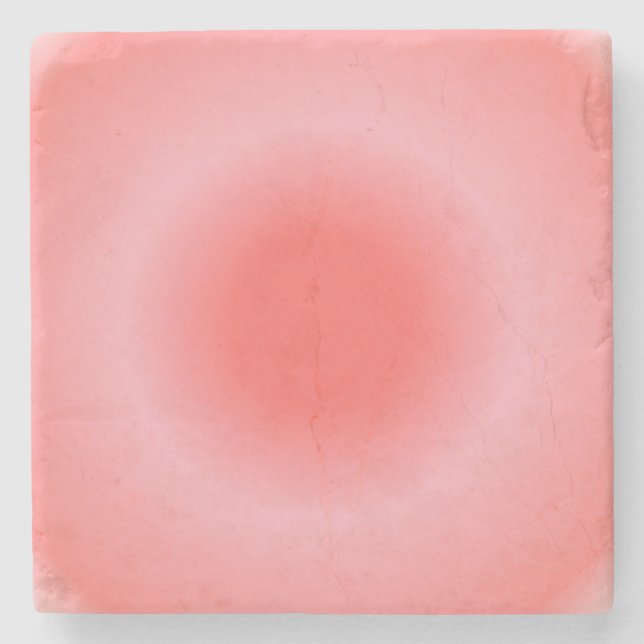 Aries Aura Gradient Zodiac, Red Pink Gradient Stone Coaster (Front)