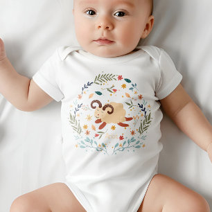 Aries Baby One Piece - Cute & Fierce - Zodiac Sign Bodysuit